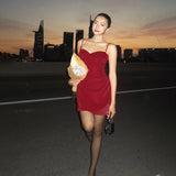 Women Dresses Summer Short Skirt with Suspenders Dress