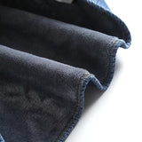 Women Jacket Retro Loose Fleece-lined Denim Shirt