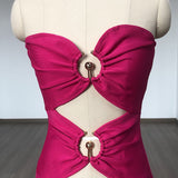Women's Evening Dress Hollow-out Tight Bandage One-Piece Dress Banquet Dress