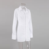 Women Dress Shirt Dress Women's Autumn and Winter Tight Long Sleeve Dress