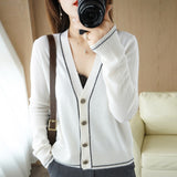 Women Knitwear Autumn and Winter V-neck Sweaters Cardigan