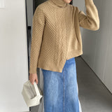 Women Winter Knitted Sweater Turtleneck Thick Sweater Autumn Winter Coat 8t3123