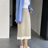 Women Knitted Skirt Autumn and Winter Knitting Skirt