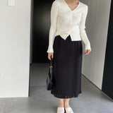 Women Knitted Skirt Autumn and Winter Knitting Skirt Straight Skirt
