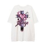 Men T Shirt Summer Cross Print Couple Short Sleeve T-shirt