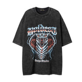 Men T Shirt Retro Dark Punk Printed Half Sleeve T-shirt Hip Hop