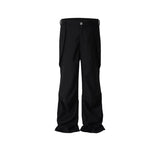 MIJKO Men Vintage Pants MIJKO Spliced trousers pleated casual trousers