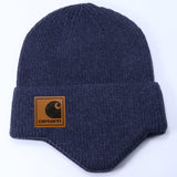 Stussy Hat Winter Knitted Hat Men's and Women's Warm Ear Protector Outdoor Wool Hat