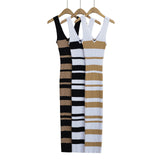 Women Dresses Summer V-neck Knitted Dress Slim Fit Sexy Dress (Xds0414)