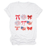 Summer T-shirt print picture bow fashion short sleeve