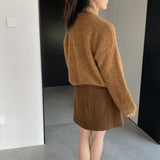 Women Cardigan Sweater Autumn Sweater Cardigan Long Sleeve Loose Button 3ty920