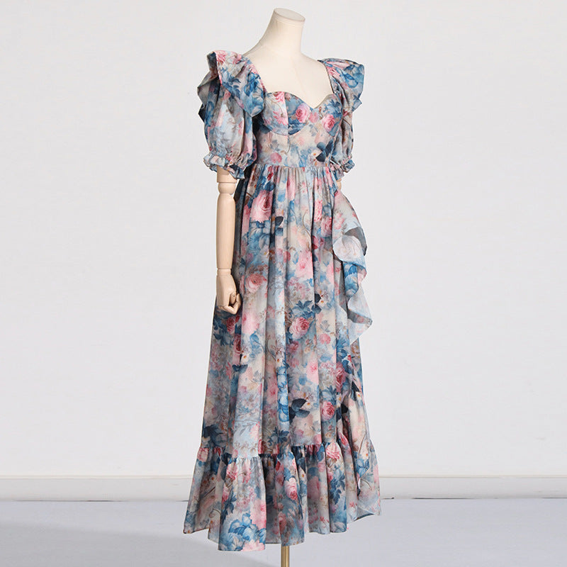 Women Dresses Spring Backless Long Dress Women's Clothing (Qymy0409)