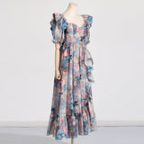 Women Dresses Spring Backless Long Dress Women's Clothing (Qymy0409)