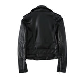 Women Leather Jacket Autumn Slim-Fitting Biker Jacket Pu Leather Women's Short Coat