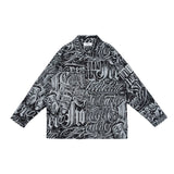 Men Jacket Coat Letter Printed Jacket Men's Loose Overalls