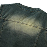 Men Vest Denim Cargo Pants Vest