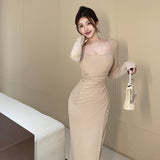 Women Dresses Long Sleeve Dress Autumn Winter Long Dress