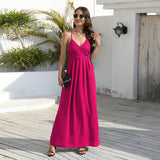Women Date Dress Summer Slim Fit Lace Lace Spaghetti-Strap Dress
