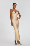 Women Evening Dress Sexy Suspenders Slit Party Bandage One-Piece Dress
