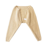 Women Sweater Knitwear Sexy Short Navel Knitted Top High Waist Loose Plush Cardigan Coat