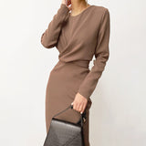 Women Dress Autumn and Winter Chiffon Dress Hip Skirt