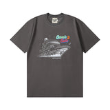 Gallery Dept T Shirts Los Angeles Street Summer Retro Short Sleeve T-shirt Allery Dept Men and Women