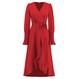 Women Date Dress V-neck Dress Formal Dress