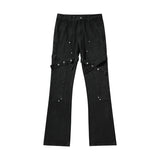 Men Jeans Straight Cargo Jeans Loose Straight-Leg Wide-Leg Pants