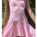 Women Dresses Summer Backless Short Dress (Bla0420)