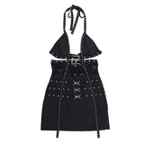 Women Dresses Spring Backless Hip Skirt Sexy Slim Fit Hollow Dress Women (Csm202403)