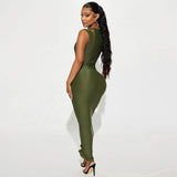 Women Dresses Summer Hollow Slim round Neck Sleeveless Dress
