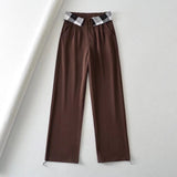 Women Sweatpants Retro Straight-Leg Pants Suit Pants