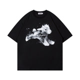 Men T Shirt Cartoon Graffiti Couple Short Sleeve T-shirt Retro