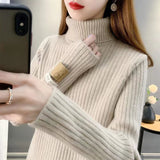 Women Knitwear Autumn and Winter Turtleneck Knitwear Loose Sweater