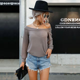 Women Knitted Sweater Autumn and Winter Leisure Long Sleeve Sweater