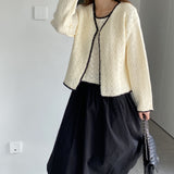 Women Knitted Two-Piece Set Autumn Knitted Two-Piece Short Top Suit X3012