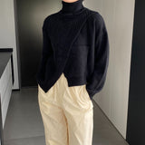 Women Winter Knitted Sweater Turtleneck Thick Sweater Autumn Winter Coat 8t3123