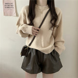 Women Knitted Pullover Vintage Sweater Loose Sweater