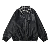 Men Jacket Coat Both Sides Wear Jacket Men's Motorcycle Clothing PU Leather Jacket