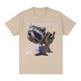 Funny My Pain Is Chronic But My Ass Is Iconic Raccon Meme T-shirt