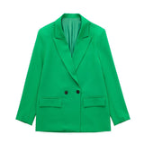 Women Suits Autumn Suit Double Breasted Casual Ol Career Women's Suit Jackets
