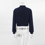 Women Trench Coat Woolen Fall Winter Coat Casual Baseball Uniform