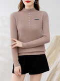 Women Knitted Pullover Autumn and Winter Turtleneck Thermal Sweater Sweater