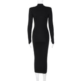 Women Dresses Fall Slim Fit Turtleneck Long Sleeve Dress