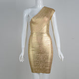 Women's Wedding Dress Gilding Bandage Hip Skirt Evening Dress