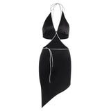 Women Dresses V-neck Hollow Dress Sexy Backless Skirt