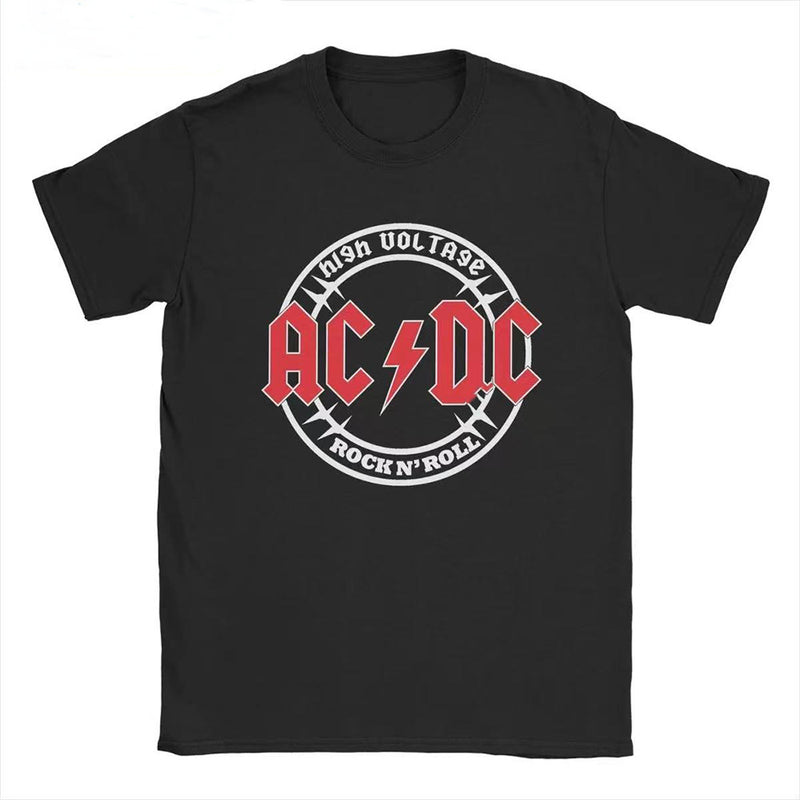 AC DC Framed T-Shirt for Men Women Creative Cotton Tees