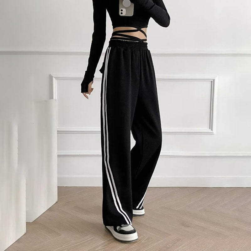 Women Sweatpants Spring and Autumn Wide Leg Loose Straight Sweatpants