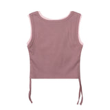 Women Vest Vintage Slim Fit Short Vest