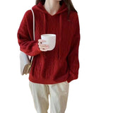 Women Knitwear Fall Winter Hooded Knitwear Sweater